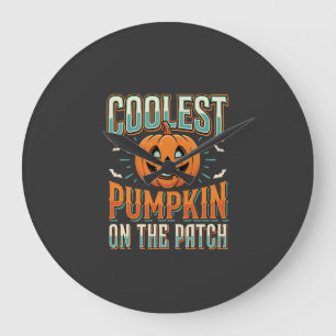 Coolste Pompoen Op Het Perceel Halloween Ontwerp_1 Grote Klok