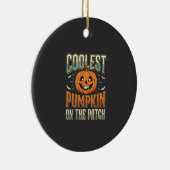Coolste Pompoen Op Het Perceel Halloween Ontwerp_1 Keramisch Ornament (Rechts)