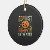 Coolste Pompoen Op Het Perceel Halloween Ontwerp_1 Keramisch Ornament (Links)