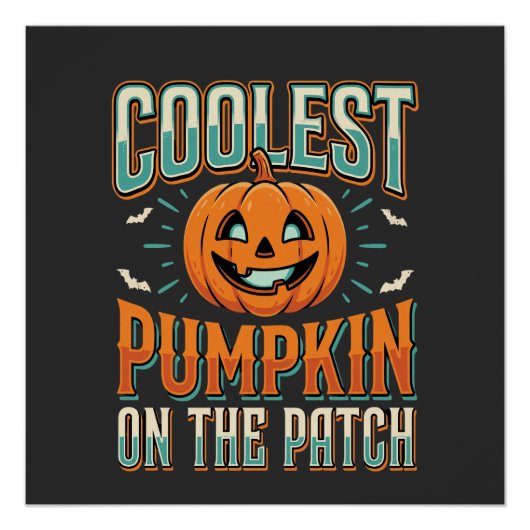 Coolste Pompoen Op Het Perceel Halloween Ontwerp_1 Perfect Poster (Voorkant)