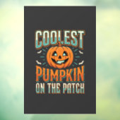 Coolste Pompoen Op Het Perceel Halloween Ontwerp_1 Raamsticker (Vel 3)