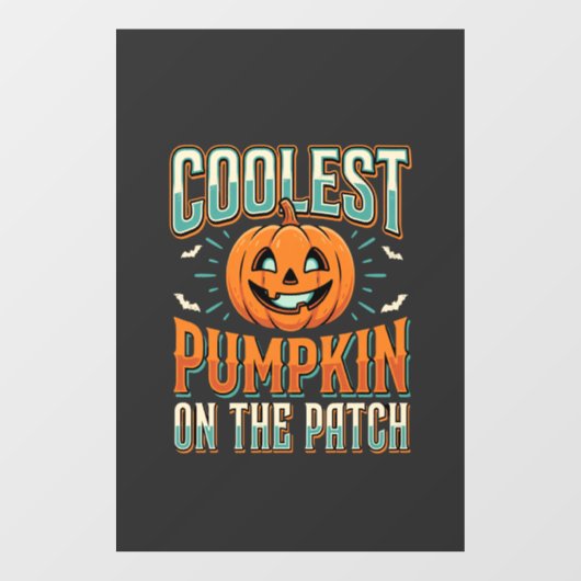 Coolste Pompoen Op Het Perceel Halloween Ontwerp_1 Raamsticker (Vel)