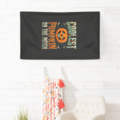 Coolste Pompoen Op Het Perceel Halloween Ontwerp_1 Spandoek (Insitu)