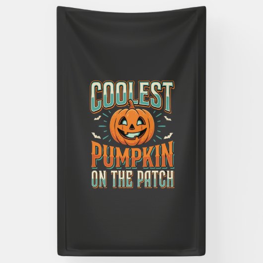 Coolste Pompoen Op Het Perceel Halloween Ontwerp_1 Spandoek (Verticaal)