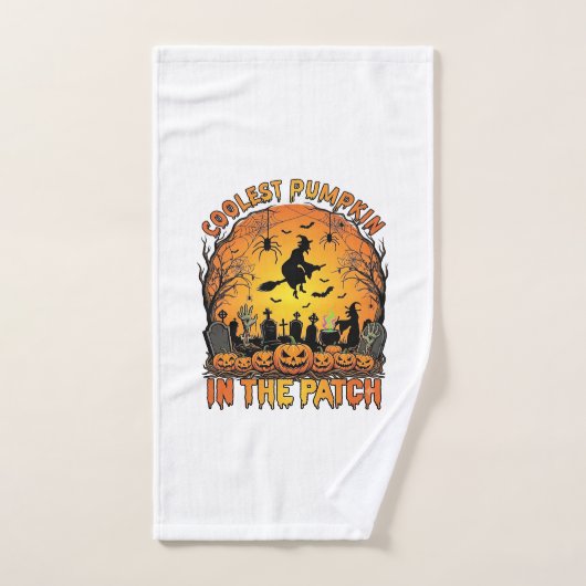 Coolste Pompoenveld Halloween Heks Spinnen Graf Handdoek (Handdoek)