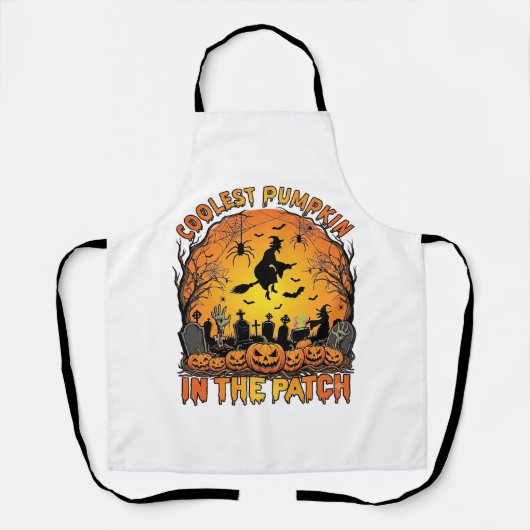 Coolste Pompoenveld Halloween Heks Spinnen Graf Schort (Voorkant)