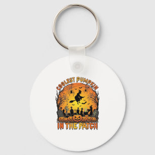 Coolste Pompoenveld Halloween Heks Spinnen Graf Sleutelhanger