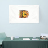 Coolste Pompoenveld Halloween Heks Spinnen Graf Spandoek (Beurs)