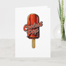 Coolste Pop Grappige Vaderdag Retro Vadergrap Kaart