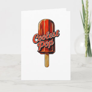 Coolste Pop Grappige Vaderdag Retro Vadergrap Kaart