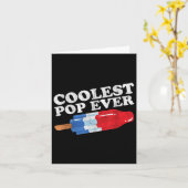 Coolste Pop Ooit Ijslolly Fun Retro Bom Vaders Kaart (Gele Bloem)