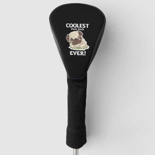 Coolste Pug-papa ooit Golfheadcover (Voorkant)