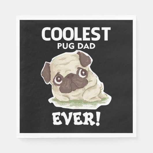 Coolste Pug-papa ooit Servet (Voorkant)