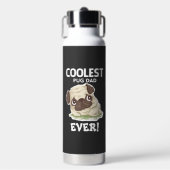 Coolste Pugs vader ooit Waterfles (Voorkant)