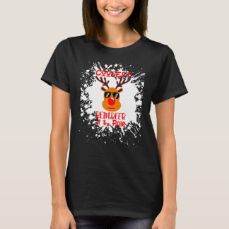 Coolste rendier bij de pool Kerst waterverf S T-shirt