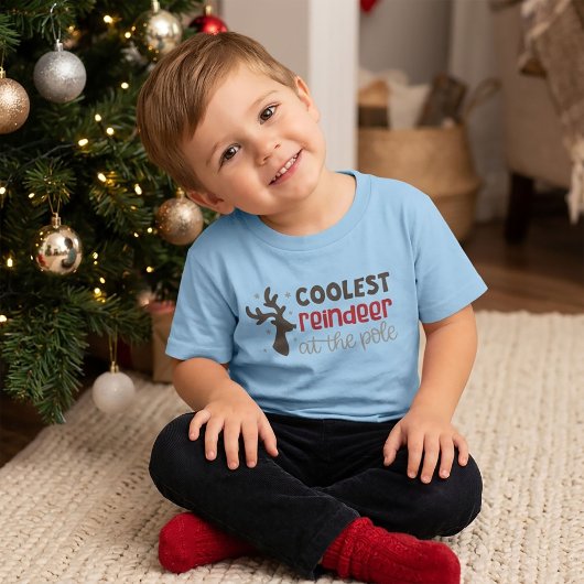 Coolste rendier op de Poolse kerst T-shirt