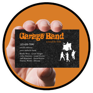 Coolste Rock Garageband Muzikant Visitekaartje
