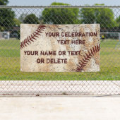 Coolste Rustieke Gepersonaliseerde Honkbal Banner (Insitu)