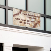 Coolste Rustieke Gepersonaliseerde Honkbal Banner (Buitenkant Gebouw)