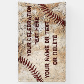 Coolste Rustieke Gepersonaliseerde Honkbal Banner (Verticaal)