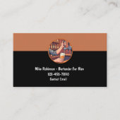 Coolste Thema voor Bartender Te Huur Visitekaartje (Voorkant)