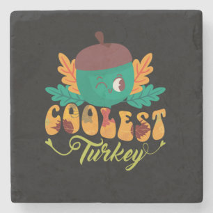 coolste turkije herfst Thanksgiving dag Stenen Onderzetter