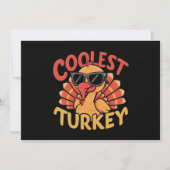 Coolste Turkije Kinder Thanksgiving Kaart (Voorkant)