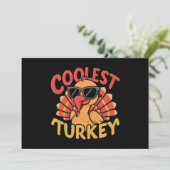Coolste Turkije Kinder Thanksgiving Kaart (Staand voorkant)