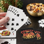 Coolste Turkije Kinder Thanksgiving Pokerkaarten (Insitu)