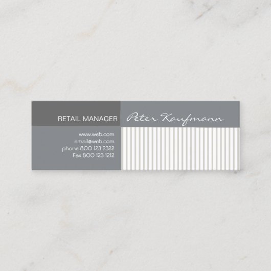 CoolStripe Patroon Abstract Mini Visitekaartje (Voorkant)