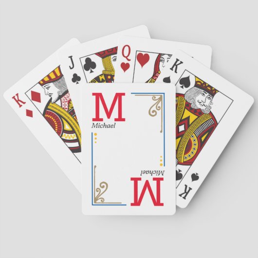 Coolstylish player initials - personalized pokerkaarten (Achterkant)