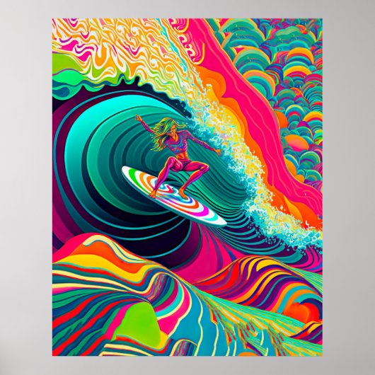Coolsurf Surf Girl - Surfgirl - Surfcamp Poster (Voorkant)