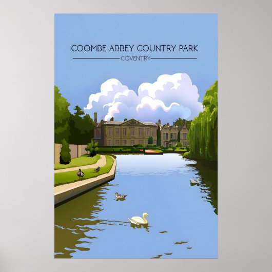 Coombe Abbey Country Park Coventry Reisposter Poster (Voorkant)
