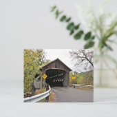 Coombs bedekte brug in het najaar briefkaart (Staand voorkant)