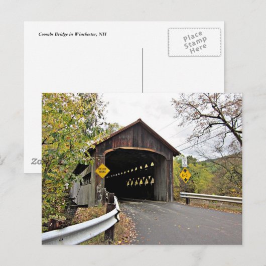 Coombs bedekte brug in het najaar briefkaart (Voorkant / Achterkant)