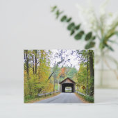 Coombs bedekte brug tussen de bomen briefkaart (Staand voorkant)