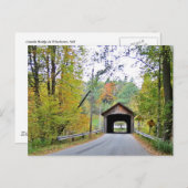 Coombs bedekte brug tussen de bomen briefkaart (Voorkant / Achterkant)