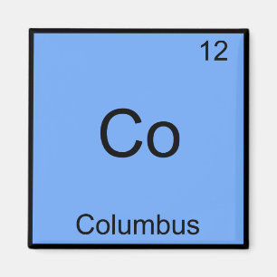 Coombus Ohio Funny Chemistry Element Symbol Magneet