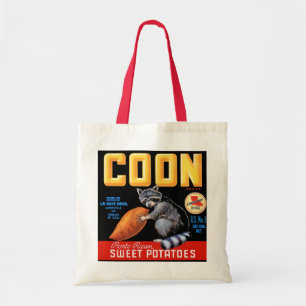 Coon Brand en zoete aardappelen Tote Bag