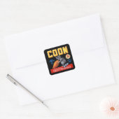 Coon Brand en zoete aardappelen Vierkante Sticker (Envelop)