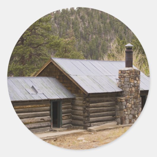 Coon Creek Cabin Ronde Sticker (Voorkant)