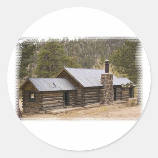 Coon Creek Cabin Ronde Sticker (Voorkant)