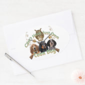 Coon Dog kan niet slechts één hebben Ovale Sticker (Envelop)