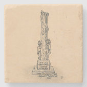 Coon Dog Marker Marble Stone Onderzetter (Voorkant)