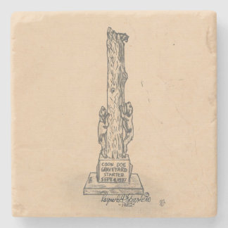 Coon Dog Marker Marble Stone Onderzetter
