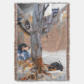 Coon Dogs Hunting Raccoons Blanket Deken (Voorkant Verticaal)