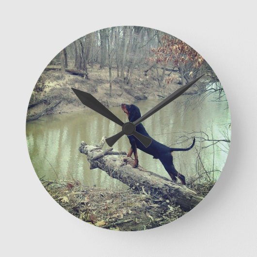 Coon Hound Clock Ronde Klok (Voorkant)