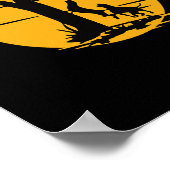 Coon Hound Dog Treing a Raccoon Howling - Fun Coo Poster (Hoek)