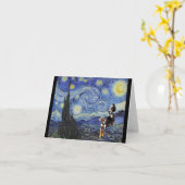 Coon Hound Dogs beroemd gemaakt door Sterrennacht  Kaart (Gele Bloem)