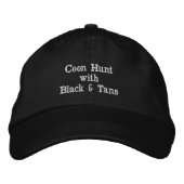 Coon Hunt met pet voor zwart en tans (Voorkant)